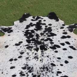 Black & White Spotted Genuine Cowhide Rug Luxurious Hair On For Western Home Decor Brazilian Floor Area Cow Skin - thumbnail 2