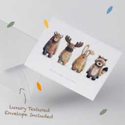 Raccoon Baby Gift Set - Woodland Soft Toy, Print, Bag, Card - thumbnail 4