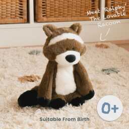 Raccoon Baby Gift Set - Woodland Soft Toy, Print, Bag, Card - thumbnail 2