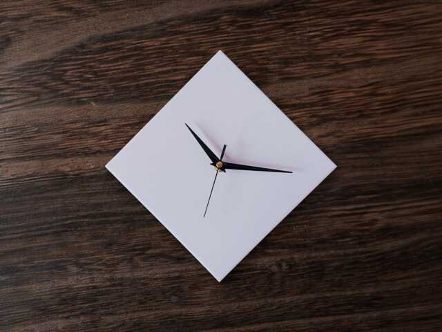 Minimalist Modern Contemporary Lilac Diamond Wall Clock 28cm, Silent Non-Ticking - image 1