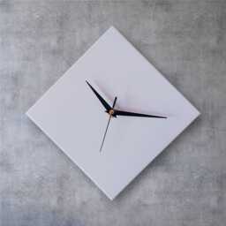 Minimalist Modern Contemporary Lilac Diamond Wall Clock 28cm, Silent Non-Ticking - thumbnail 3