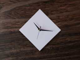 Minimalist Modern Contemporary Lilac Diamond Wall Clock 28cm, Silent Non-Ticking