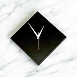 Minimalist Modern Contemporary Lilac Diamond Wall Clock 28cm, Silent Non-Ticking - thumbnail 4