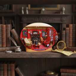 Sherlock Holmes Office Figurine Plaque, Highly Detailed, Hand Painted - thumbnail 2