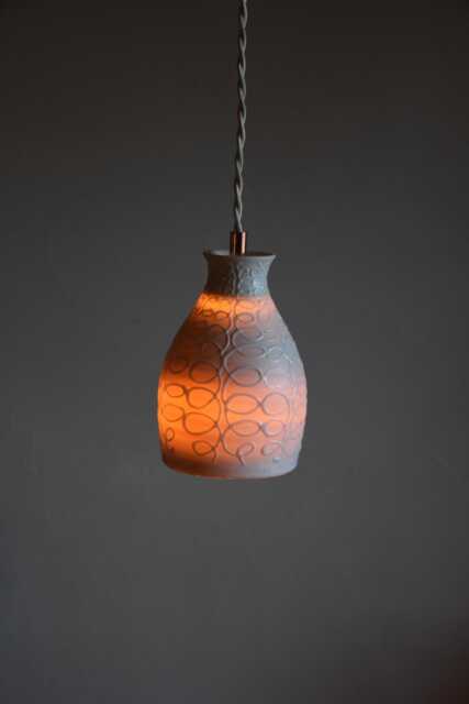 Porcelain Pendant Lamp - Handcrafted Ceiling Light Warm Modern Ceramic For Living Room, Dining Table, Bedroom, Bathroom - image 1