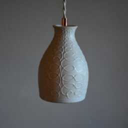 Porcelain Pendant Lamp - Handcrafted Ceiling Light Warm Modern Ceramic For Living Room, Dining Table, Bedroom, Bathroom - thumbnail 2