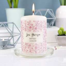 Christening Candle Gift - Baptism Naming Day Keepsake - thumbnail 4