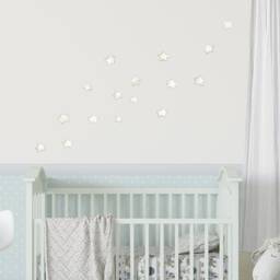 High Quality Fabric Wall Decal, Stars, Nursery Wall Decal, Watercolor Stars Sticker, Stickers - thumbnail 3