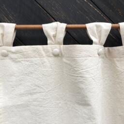 French Country Rustic Lined Curtains Cottage Kitchen Ruffle Valance Shabby Window Treatment Natural Cotton Modern Farmhouse Cafe - thumbnail 4