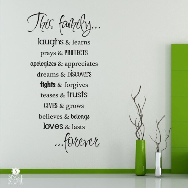 Family Rules Wall Decals Quote - Vinyl Text Words Custom Home Decor - image 1