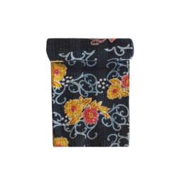 Vintage Sari Cotton Kantha Quilt Handmade Indian Reversible Blanket - 80x56 Inches