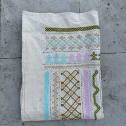 Traditional Cotton Suzani Quilt, Fully Hand-Embroidered By Skilled Artisans, Decorative Floral Bedspread - thumbnail 4