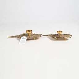 Handmade Gold Aluminium Tealight Holders - Set Of 2 - thumbnail 4