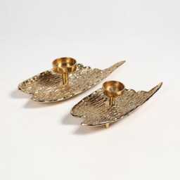 Handmade Gold Aluminium Tealight Holders - Set Of 2 - thumbnail 3