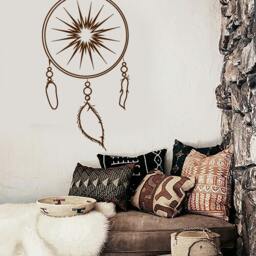 Wall Vinyl Decal Bedroom Decor Dream Catcher Lakota Willow Hoop Snare Modern Ethnic Home Art - #1081Dz - thumbnail 2