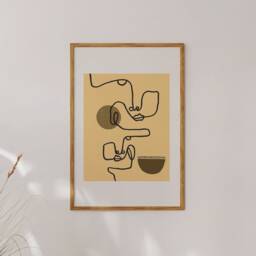 Line Faces Art Print - 8x10 Minimalist Wall Blanket Bestseller - thumbnail 3