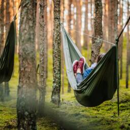 Hammock With Straps, Ultralight, Premuim Quality, Camping, Backpacking, Hiking, Ultralite, Outdoors - thumbnail 3