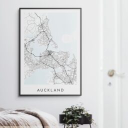 Auckland Map Print - Minimal Poster Art New Zealand - thumbnail 2