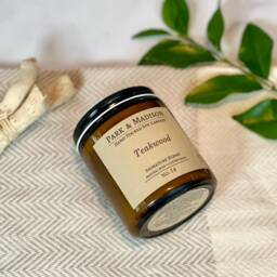 Teakwood Soy Candle Hand Poured Amber Jar Candle - thumbnail 2