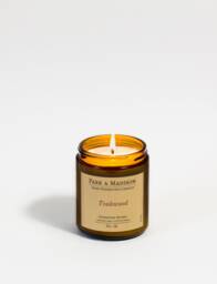 Teakwood Soy Candle Hand Poured Amber Jar Candle