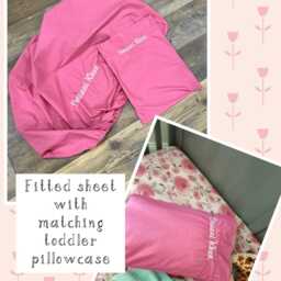 Personalized Crib Sheet Embroidered Cotton Fitted Sheet - thumbnail 2