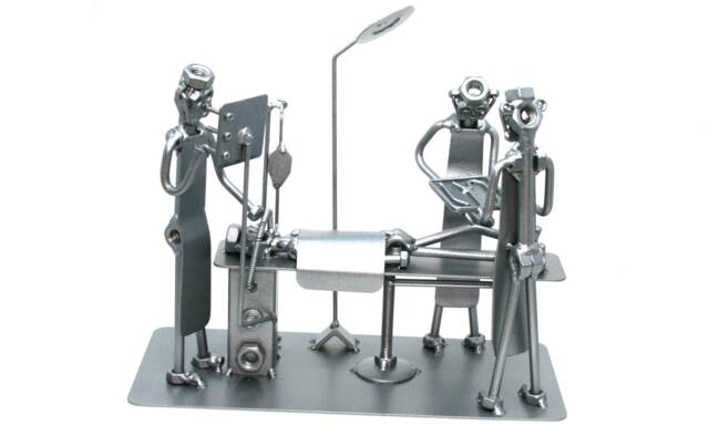 Personalized Orthopedic Surgeon Gift, Nuts & Bolts Sculpture Collectibles, Recycled Metal Art, Birthday, Retirement Gift L Custom Name - image 1