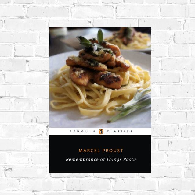 Remembrance Of Things Pasta Print Penguin Classic Food Pun - image 1