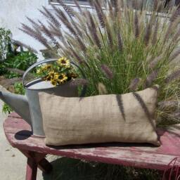 12x26 Lumbar Burlap Pillow Throw Decorative French Country Farmhouse Home Decor Cover Sham Slipcover - thumbnail 3