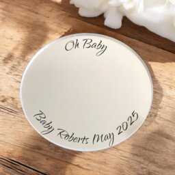 Round Circle Shaped Mirrors With White Backing & Hooks, Bespoke Shapes Made - thumbnail 4