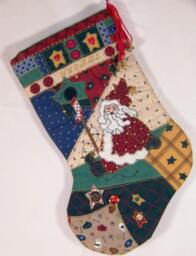 Christmas Stocking Featuring Santa