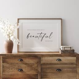 Difficult Roads Often Lead To Beautiful Destinations - Landscape Print Inspirational Wall Art Home Decor Quote Poster Unframed