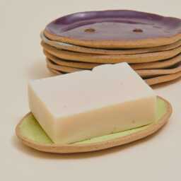Speckled Stoneware Ceramic Soap Dish Handmade Drainage Holder, Glossy Glaze Finish - thumbnail 2