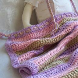 Crochet Baby Blanket, Multicolor Stripes Blanket - thumbnail 3