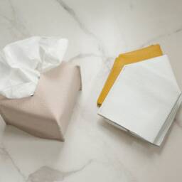 Custom Square Tissue Box Cover, Italian Leather Personalizedtissue Nursery Decor, Bathroom Kleenexx Case - thumbnail 2