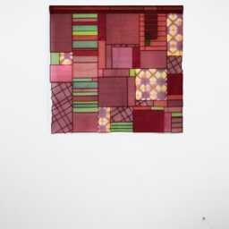 Hand-Painted Silk Organza Bojagi Wall Hanging Modern Textile Art - thumbnail 4