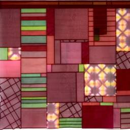 Hand-Painted Silk Organza Bojagi Wall Hanging Modern Textile Art - thumbnail 2