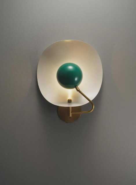 Mid-Century Sconce Raw Brass Mordern Scone Lamp Hallway Living Room Lightning Enamel-Coated Jenny Wall Light - image 1