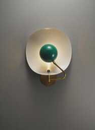 Mid-Century Sconce Raw Brass Mordern Scone Lamp Hallway Living Room Lightning Enamel-Coated Jenny Wall Light