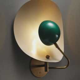 Mid-Century Sconce Raw Brass Mordern Scone Lamp Hallway Living Room Lightning Enamel-Coated Jenny Wall Light - thumbnail 2