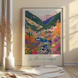 Aosta Valley Travel Poster Italy Alps Art Print - thumbnail 3