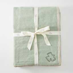 Dove Jacquard Merino Wool Throw, Hand Woven Blanket, Handmade Home Decor - thumbnail 3