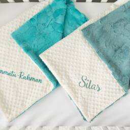 Custom Blanket, Design Your Own Baby Minky, Blanket With Name, Monogram, Plush Gender Neutral Gift, Shower - thumbnail 3