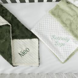 Custom Blanket, Design Your Own Baby Minky, Blanket With Name, Monogram, Plush Gender Neutral Gift, Shower - thumbnail 2