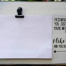 Friends Wood Picture Frame, Friendship Is Weird Personalized Photo Holder, Custom Best Friend Funny Coworker Gift - thumbnail 3