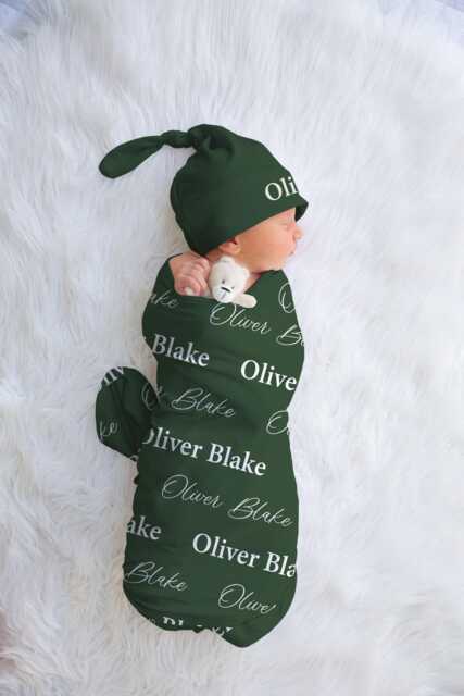 Personalized Baby Name Blanket, Gift, Custom Coming Home, Gender Neutral Hospital Shower Js23 - image 1