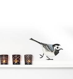Curious White Wagtail Wall Sticker Decal - Dogs & Pets Stickers, Art, Decals, Kids Animals Decals