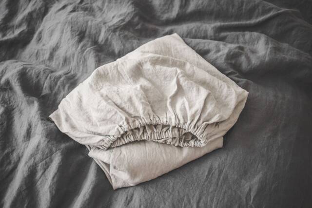 Soft Washed Linen Fitted Sheet Handmade in Lithuania - image 1