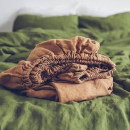 Soft Washed Linen Fitted Sheet Handmade in Lithuania - thumbnail 3
