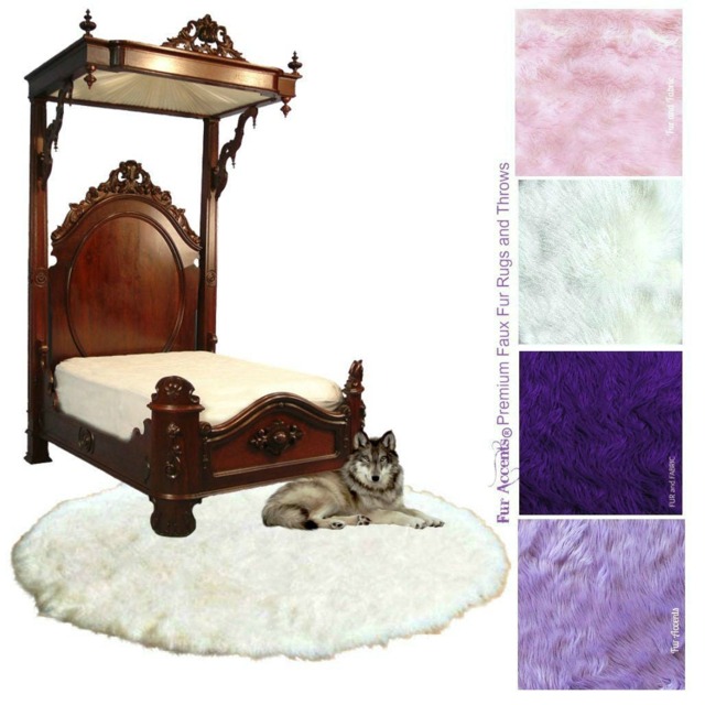 Plush Faux Fur Round Rug - Shaggy Sheepskin Throw Carpet, Usa Made - image 1