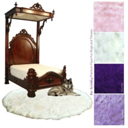 Plush Faux Fur Round Rug - Shaggy Sheepskin Throw Carpet, Usa Made - thumbnail 1